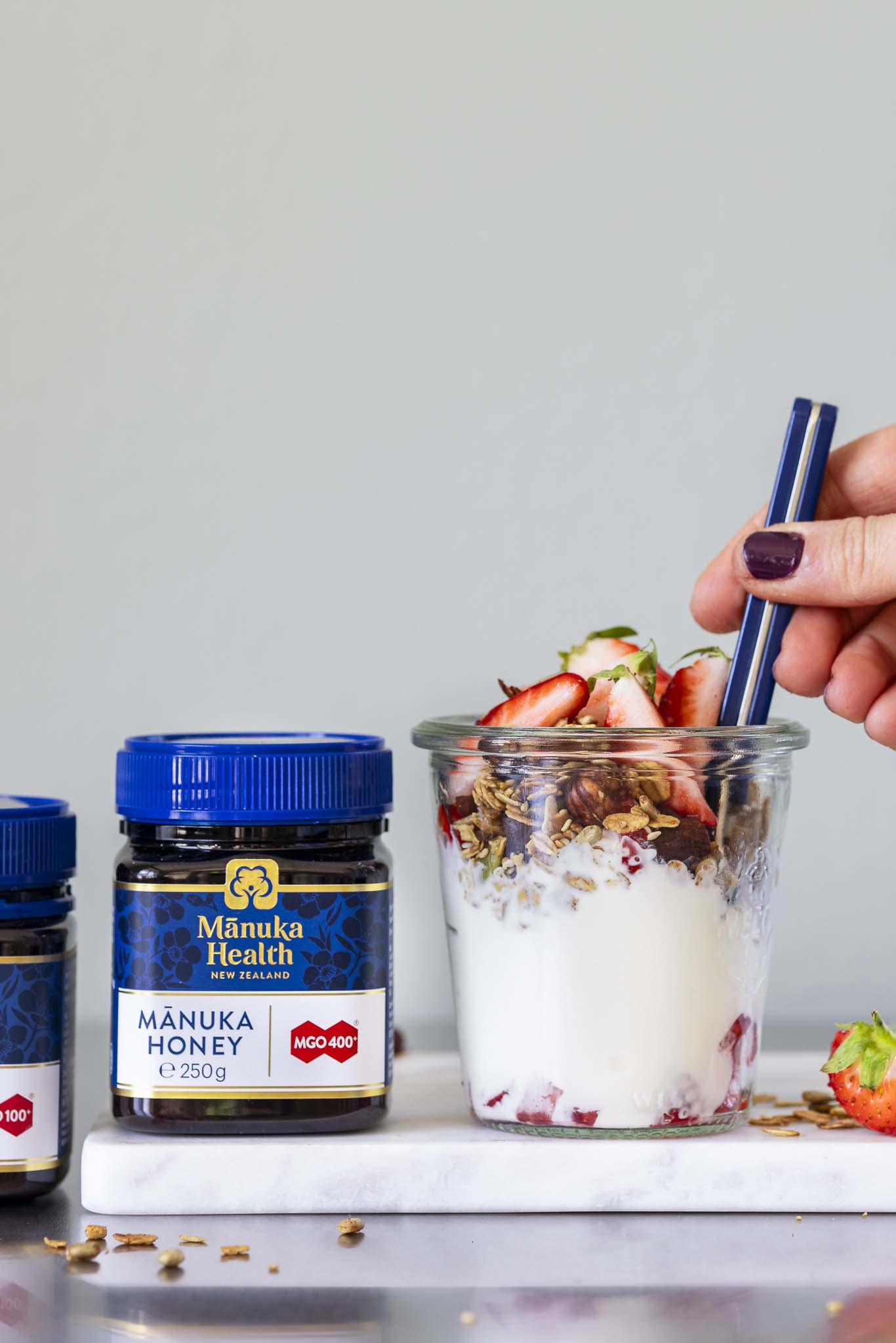 mysli, manuka honning, manuka health, morgenmad, sund morgenmad, nem morgenmad, fiberig, fibre, opskrift, müsli, hjemmelavede mysli, granola